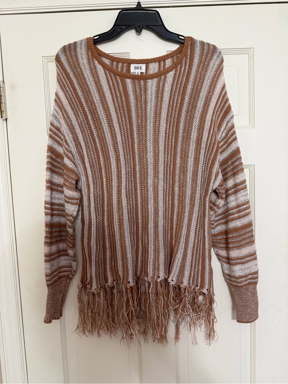 BKE Buckle Slouchy Striped Sweater - M